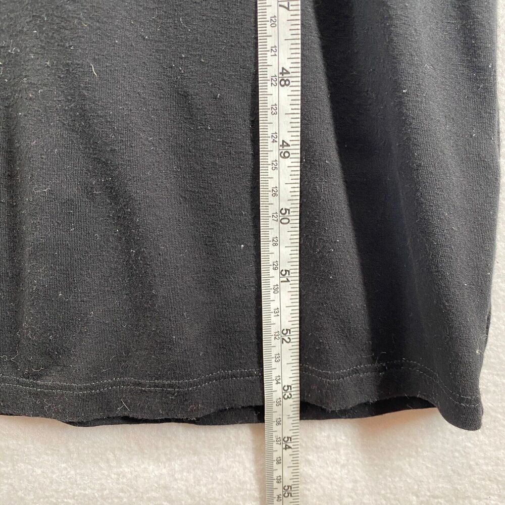 EILEEN FISHER Dress XS Stretch Rayon Jersey Surplice Tank Maxi Shirred Black USA - Picture 15 of 16